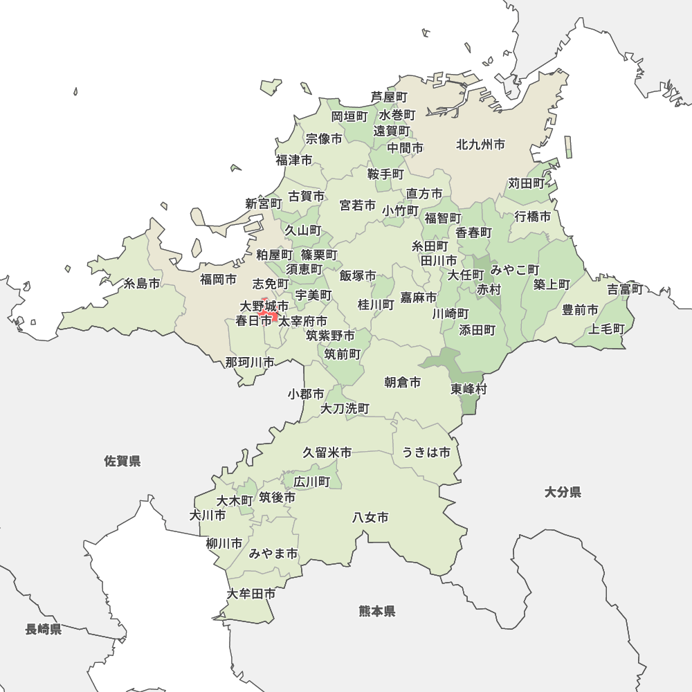 福岡県春日市地図